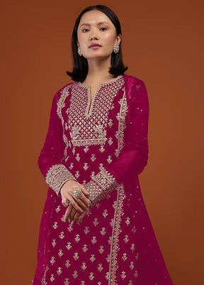 3 Pc Pink Georgette Suit Set With Dupatta VDKSH1104234 - Indian Silk House Agencies