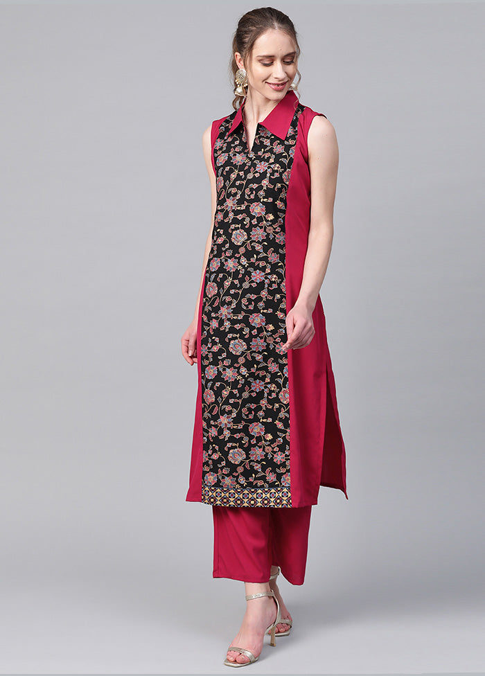 2 Pc Pink Readymade Silk Kurti Set VDKSH19052029 - Indian Silk House Agencies