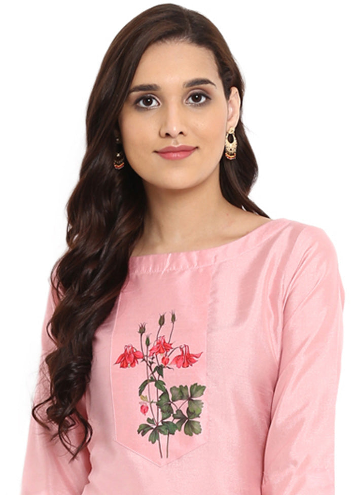 2 Pc Pink Readymade Silk Kurti Set VDKSH19052031 - Indian Silk House Agencies