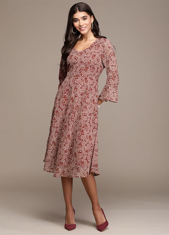Maroon Readymade Georgette Indian Dress VDKSH16062068 - Indian Silk House Agencies