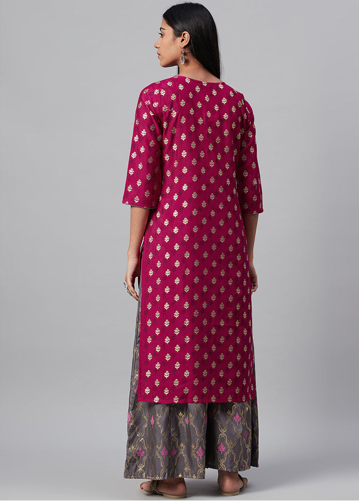 2 Pc Pink Readymade Silk Straight Kurti Set VDKSH29062079 - Indian Silk House Agencies