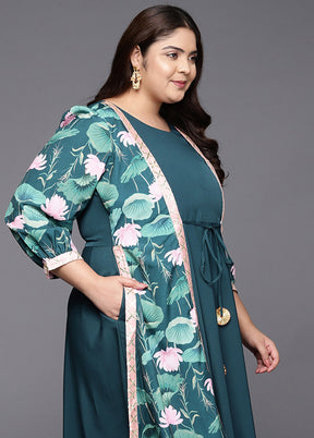 Green Polyester Indian Dress VDKSH01082063 - Indian Silk House Agencies