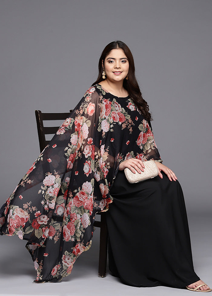 Black Readymade Polyester Indian Dress VDKSH14082094 - Indian Silk House Agencies