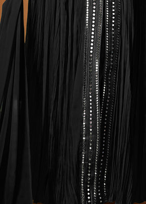 3 Pc Black Readymade Georgette Suit Set VDKSH14082133 - Indian Silk House Agencies