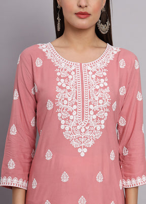 Pink Readymade Rayon Long Kurti VDKSH14082108 - Indian Silk House Agencies