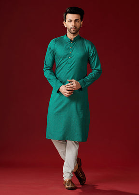2 Pc Rama Cotton Kurta And Pajama Set - Indian Silk House Agencies
