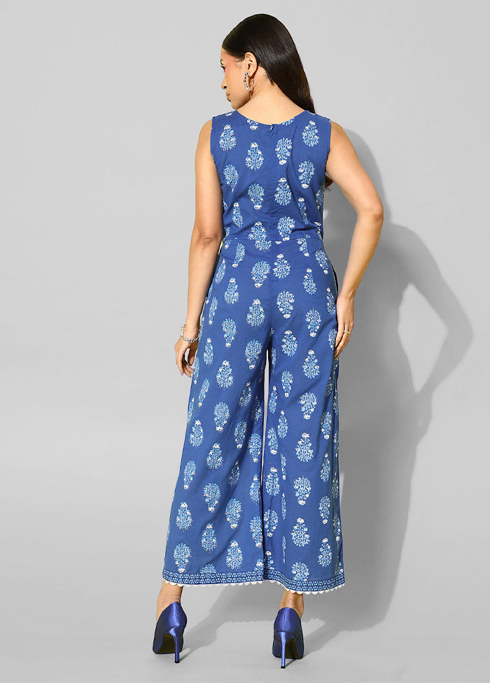 Green Readymade Cotton Jumpsuit - Indian Silk House Agencies