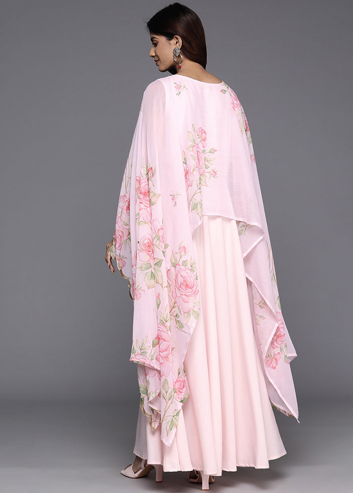 Pink Readymade Blended Silk Kurti - Indian Silk House Agencies