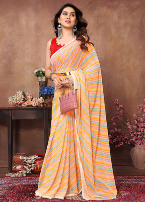 Multicolor Georgette Saree With Blouse Piece - Indian Silk House Agencies