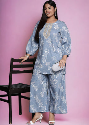 Grey Readymade Silk Tunic