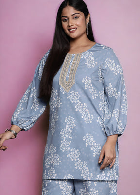 Grey Readymade Silk Tunic