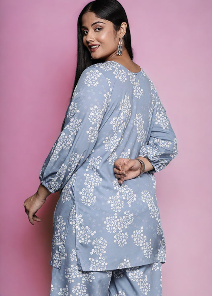 Grey Readymade Silk Tunic