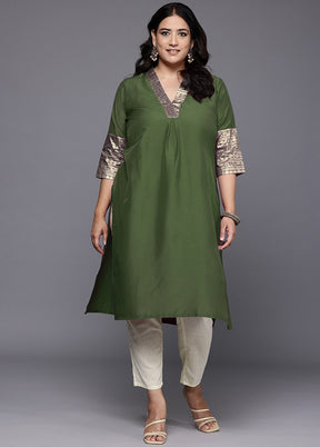 Mehendi Readymade Silk Kurti