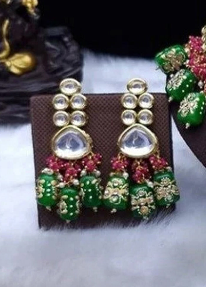 White Kundan Jewellery Set - Indian Silk House Agencies