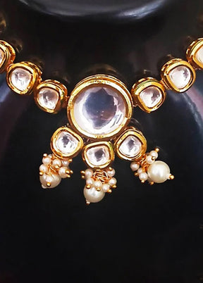 Golden Kundan Jewellery Set - Indian Silk House Agencies