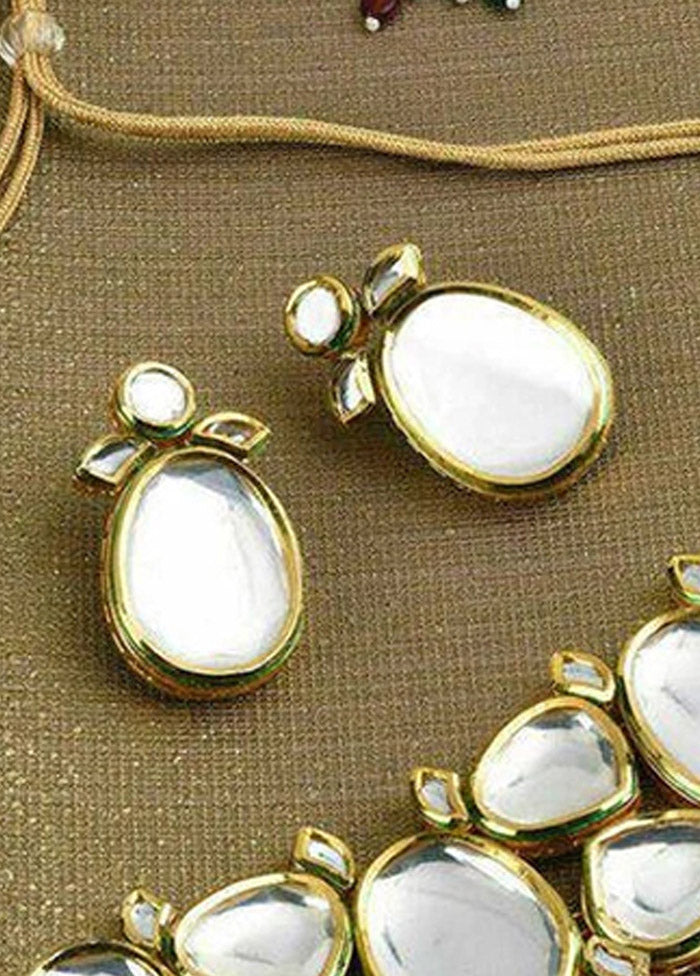 Golden Kundan Jewellery Set - Indian Silk House Agencies