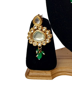 Green Kundan Jewellery Set With Mangtika - Indian Silk House Agencies