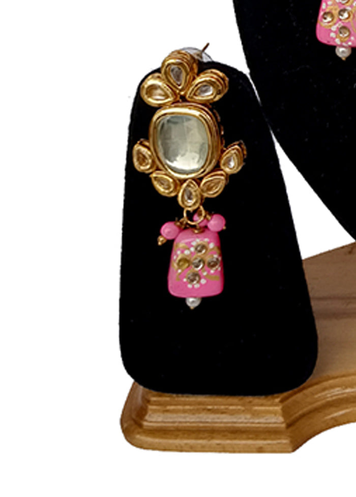Pink Kundan Jewellery Set With Mangtika - Indian Silk House Agencies