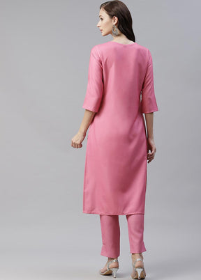 Pink Rayon Kurti With Digital Printed Work VDKSH100553 - Indian Silk House Agencies