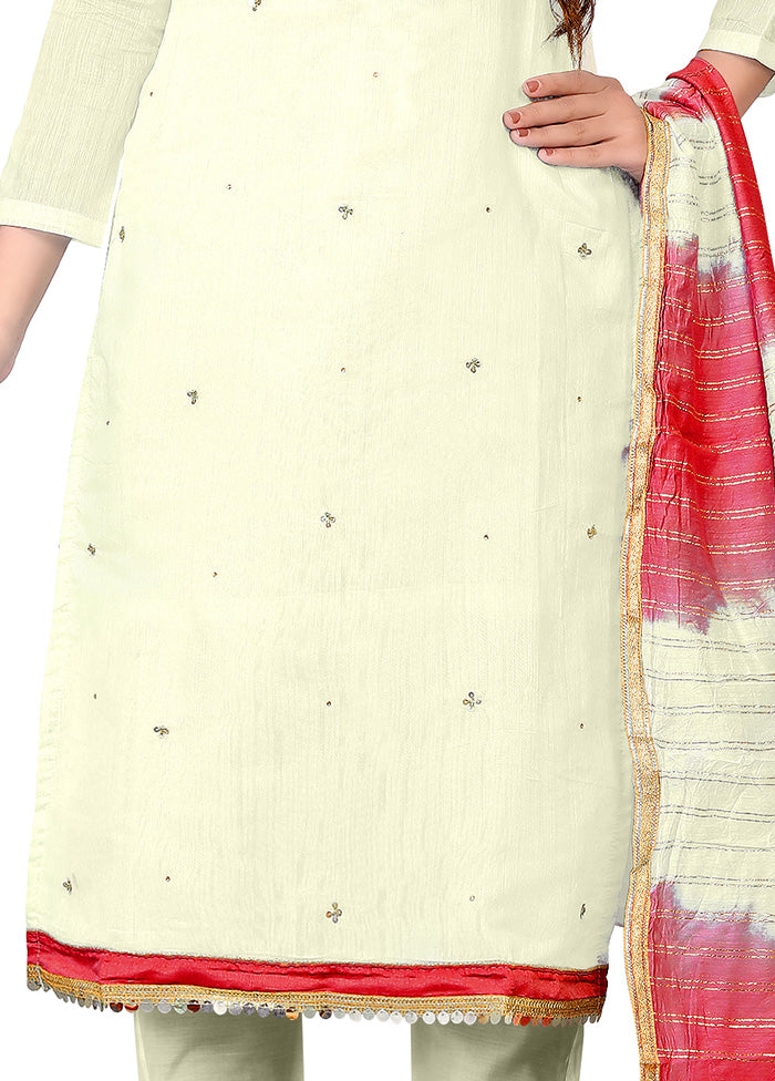 3 Pc Light Yellow Cotton Salwar Suit Set With Dupatta VDKSH140543 - Indian Silk House Agencies