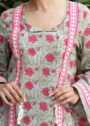 2 Pc Multicolor Readymade Cotton Kurti Set - Indian Silk House Agencies