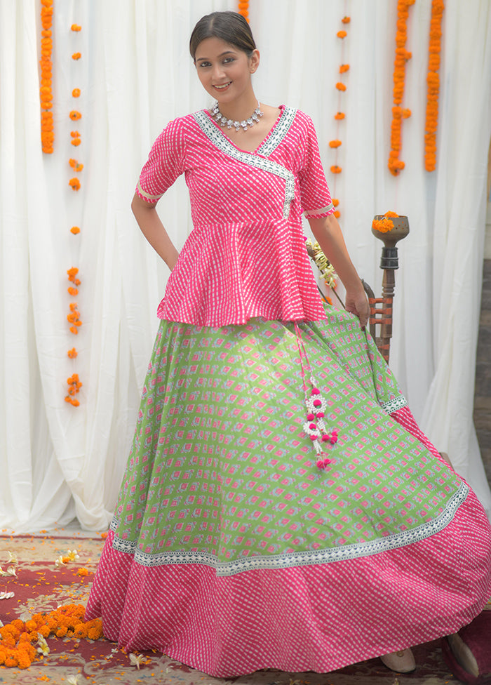 2 Pc Multicolor Readymade Cotton Top Set - Indian Silk House Agencies