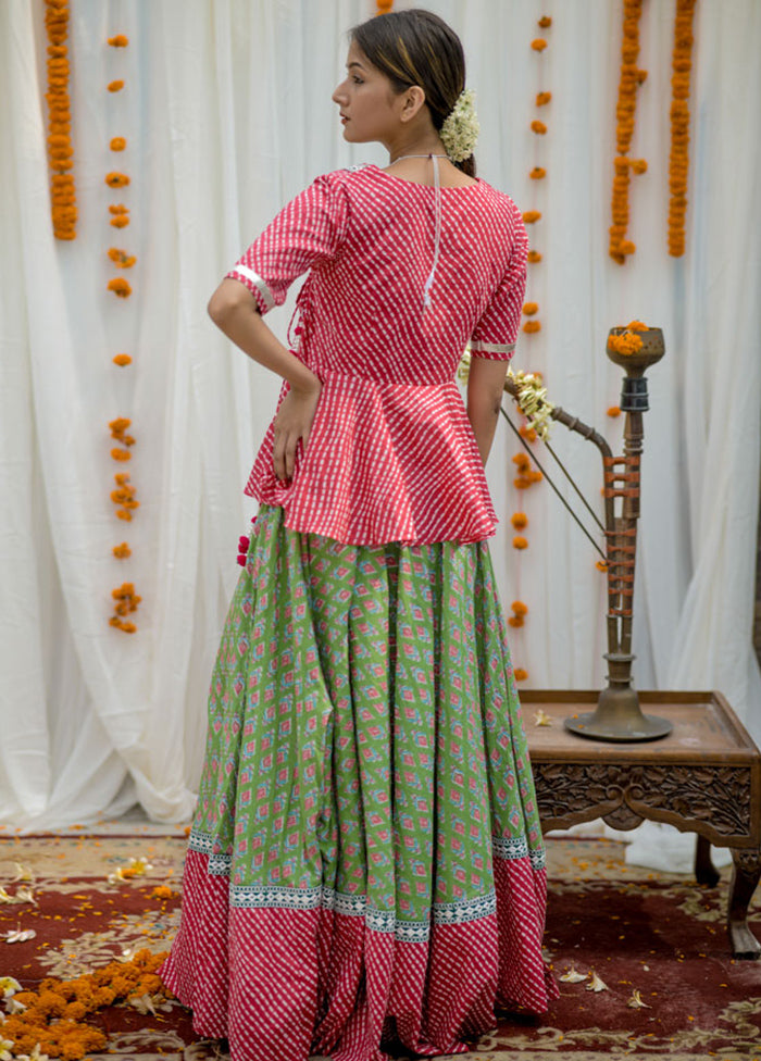 2 Pc Multicolor Readymade Cotton Top Set - Indian Silk House Agencies