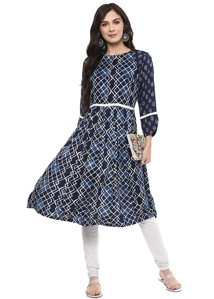 Multicolor Readymade Rayon Kurti