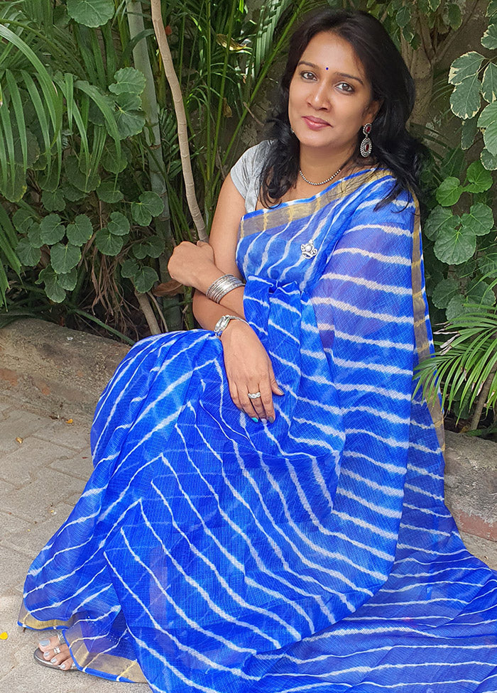 Blue Kota Saree With Blouse Piece - Indian Silk House Agencies