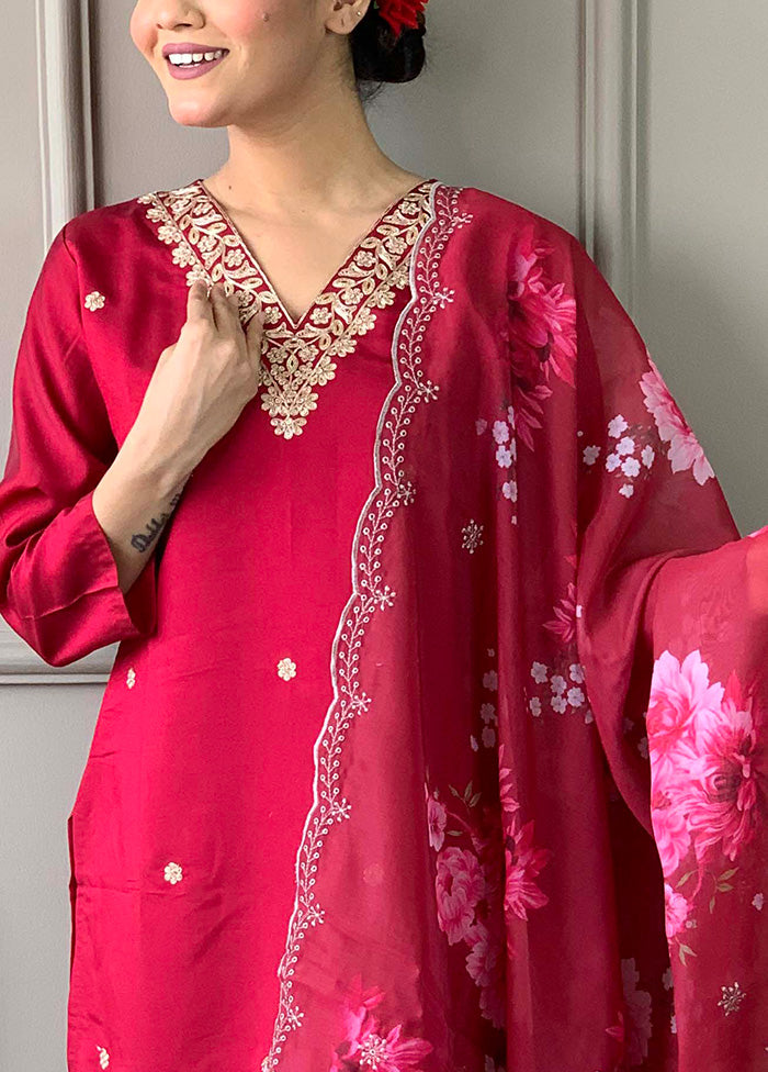 3 Pc Rani Readymade Viscose Suit Set