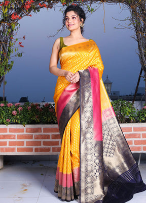 Gold Spun Saree With Blouse Piece - Indian Silk House Agencies