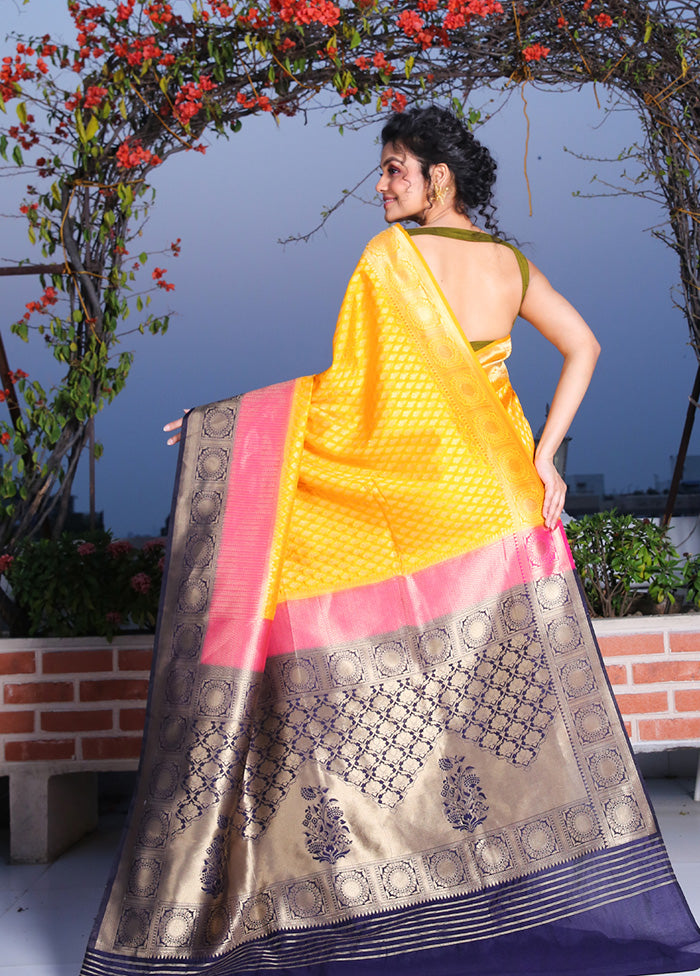 Gold Spun Saree With Blouse Piece - Indian Silk House Agencies