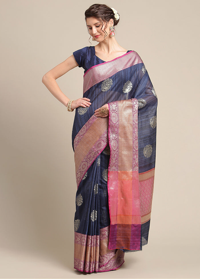 Grey Silk Zari Saree Without Blouse Piece - Indian Silk House Agencies