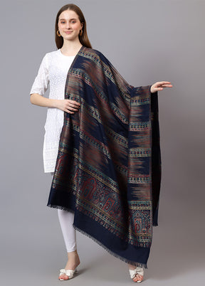 Blue Fine Wool Shawl