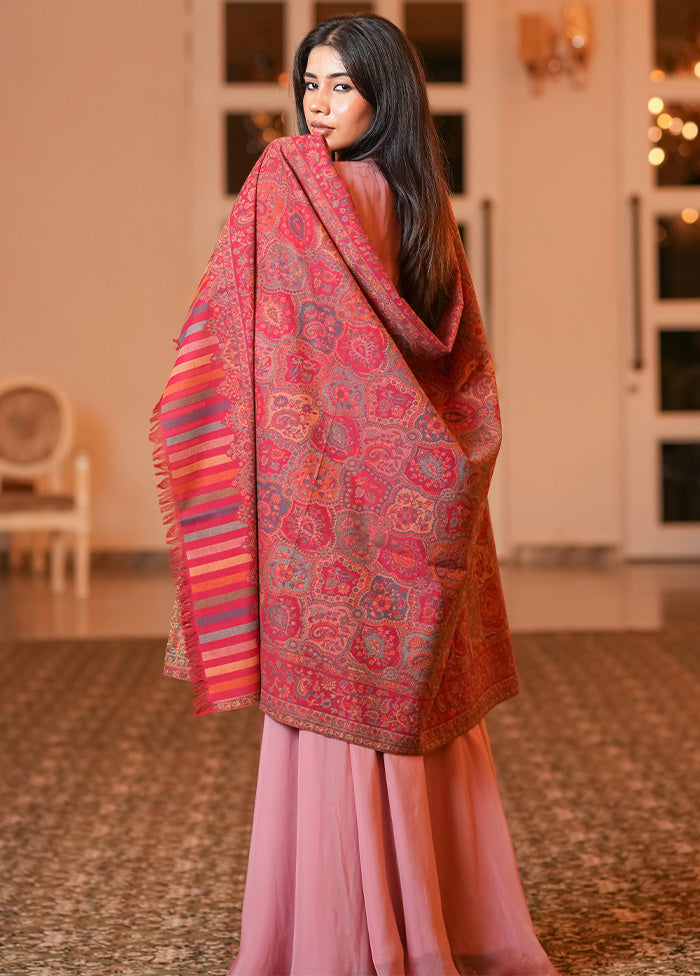 Pink Fine Wool Shawl