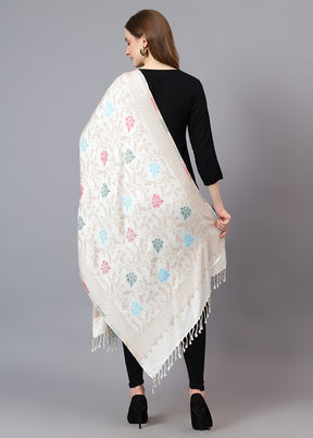 White Fine Wool Stole