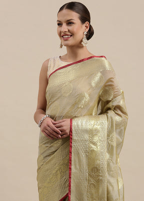 Green Silk Zari Saree Without Blouse Piece - Indian Silk House Agencies