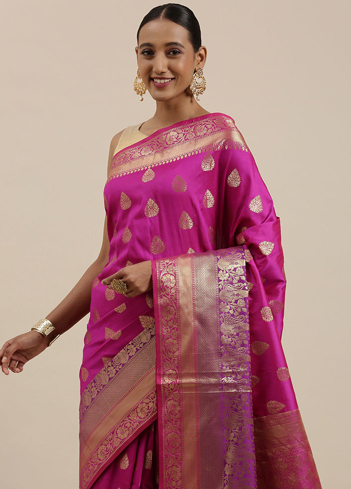 Purple Cotton Zari Saree Without Blouse Piece - Indian Silk House Agencies