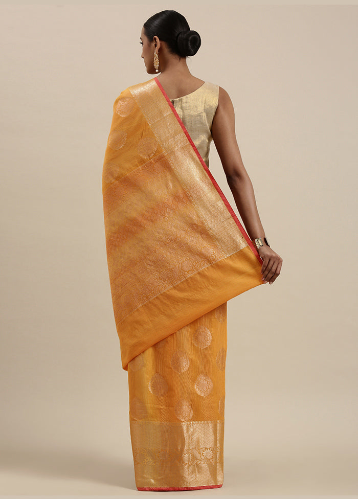 Gold Matka Silk Zari Saree Without Blouse Piece - Indian Silk House Agencies