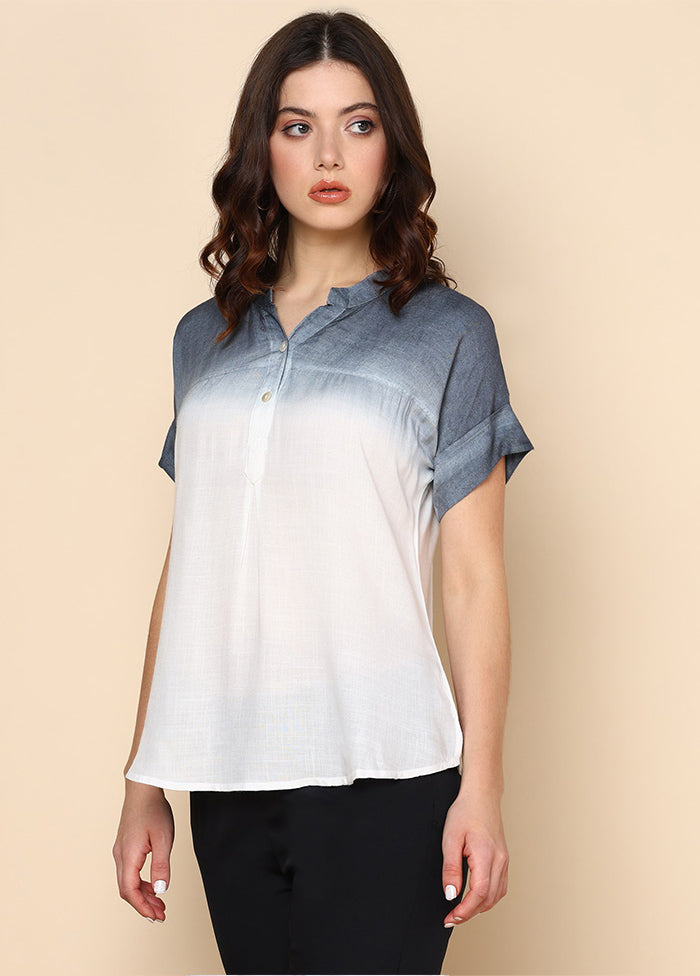 Blue Readymade Rayon Top