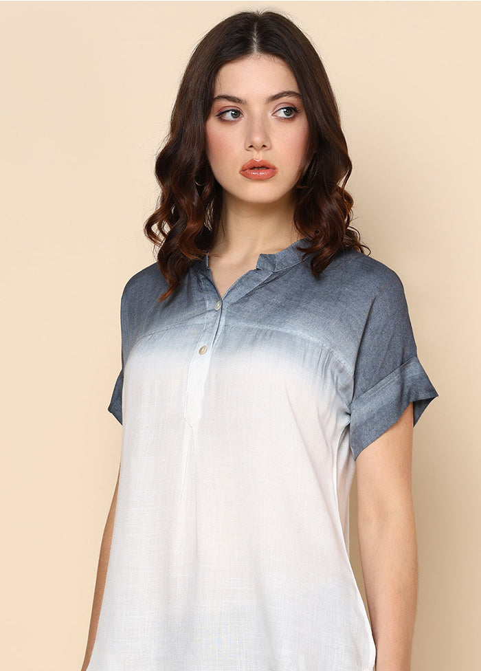 Blue Readymade Rayon Top