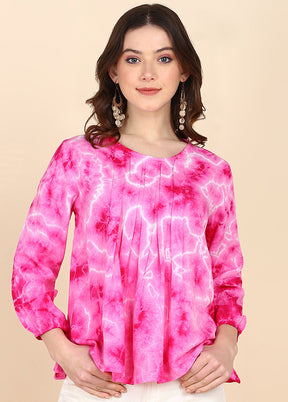 Fuchsia Readymade Rayon Top