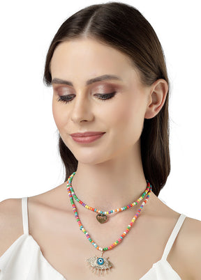 Multicolor Alloy Glossy Necklace