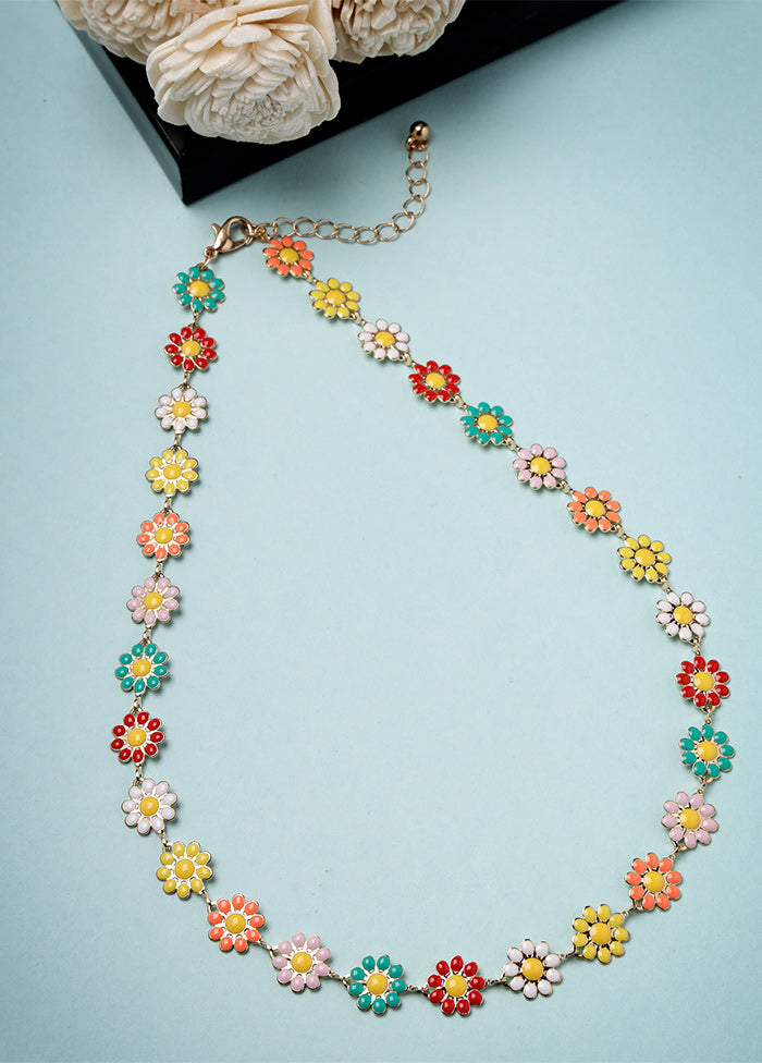 Multicolor Alloy Glossy Necklace