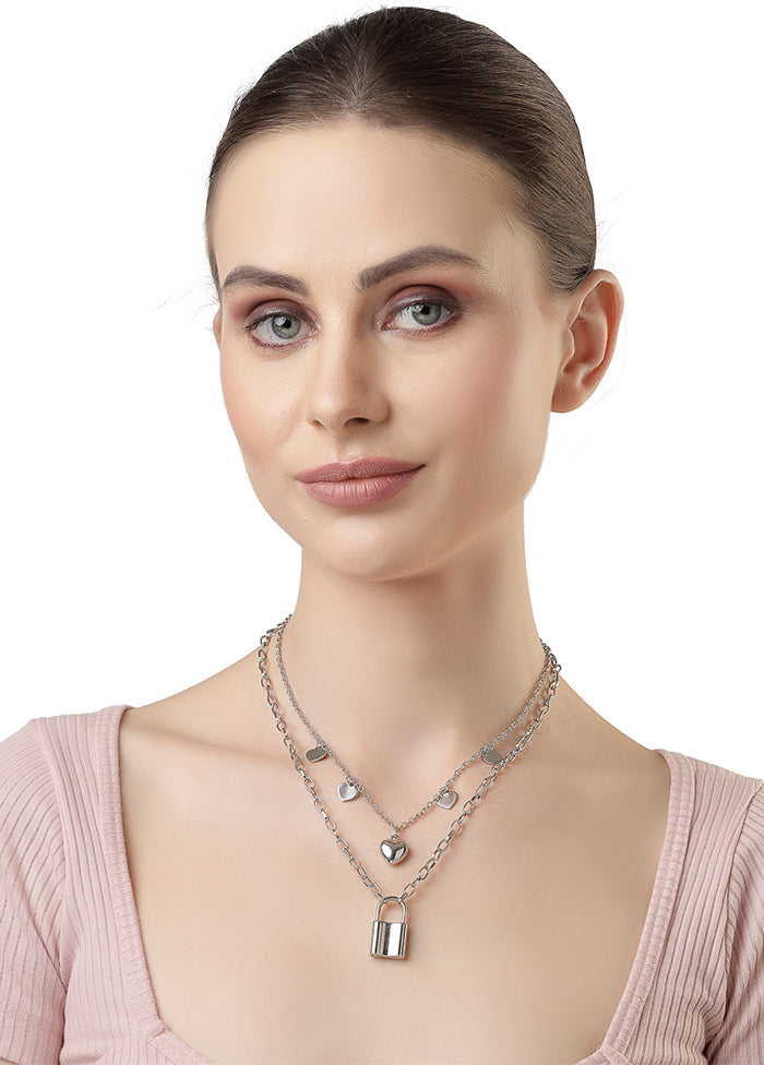 Silver Alloy Glossy Necklace