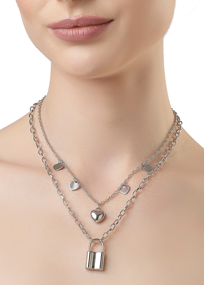 Silver Alloy Glossy Necklace