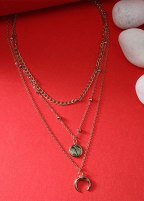 Red Alloy Glossy Necklace