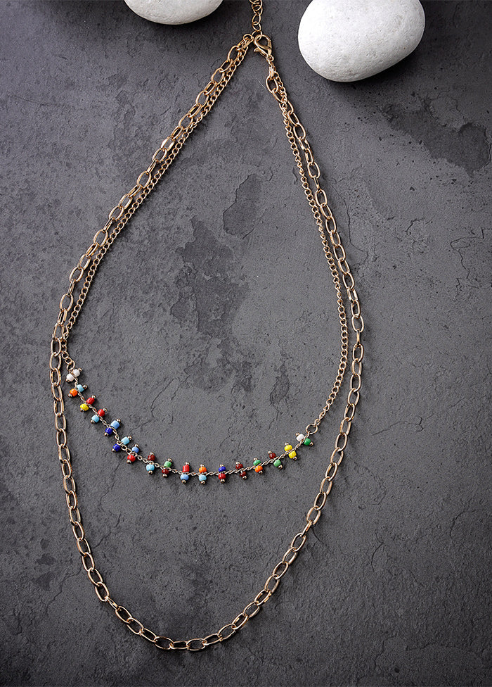 Multicolor Alloy Glossy Necklace