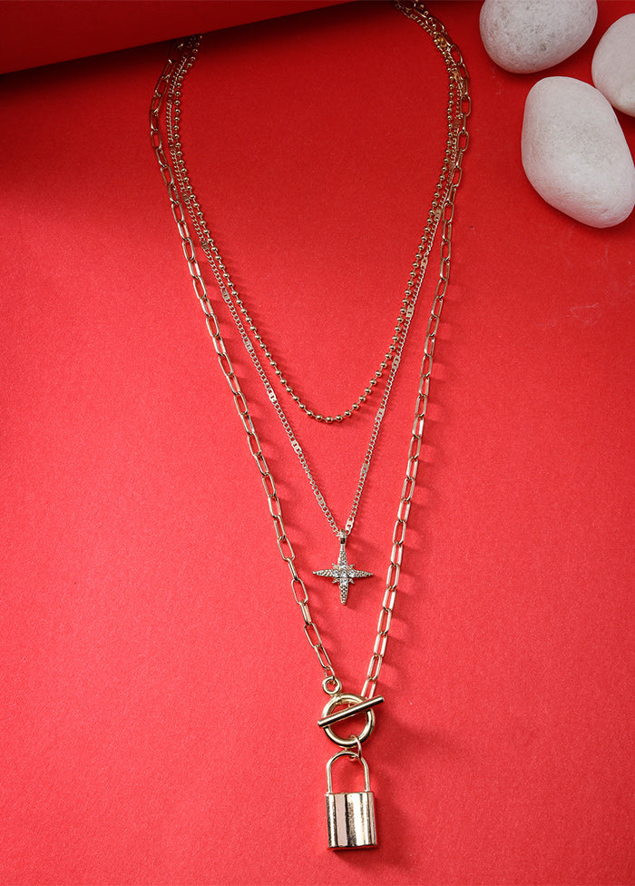 Red Alloy Glossy Necklace