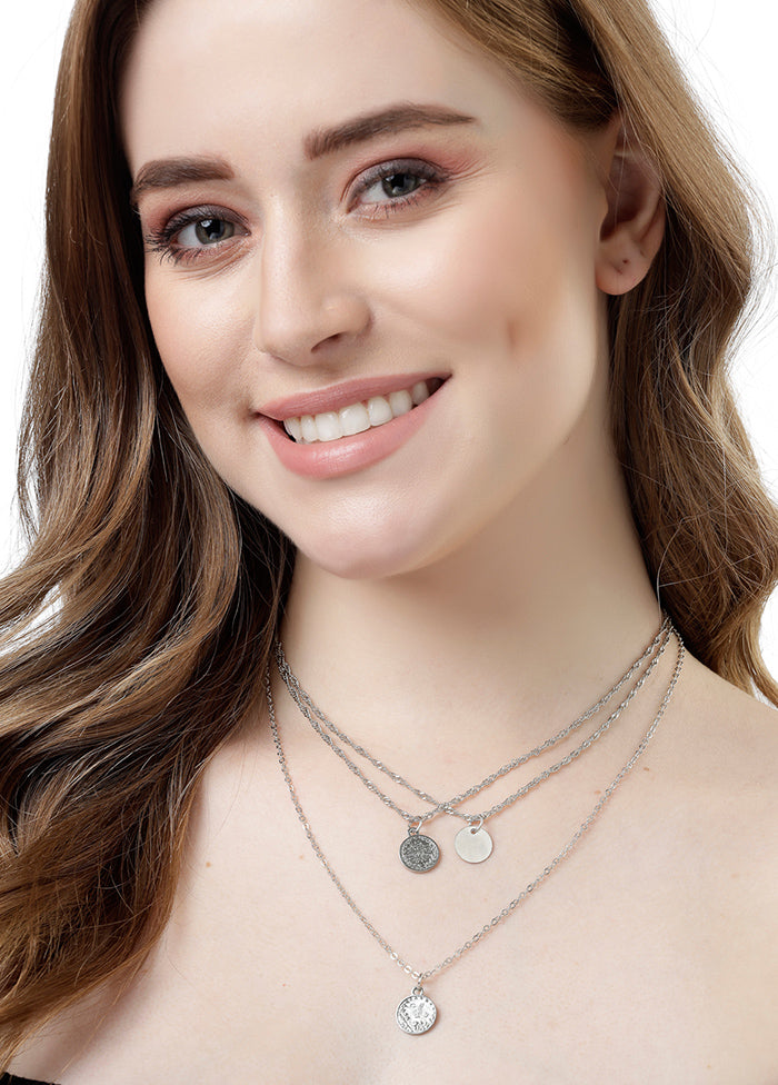 Silver Alloy Glossy Necklace